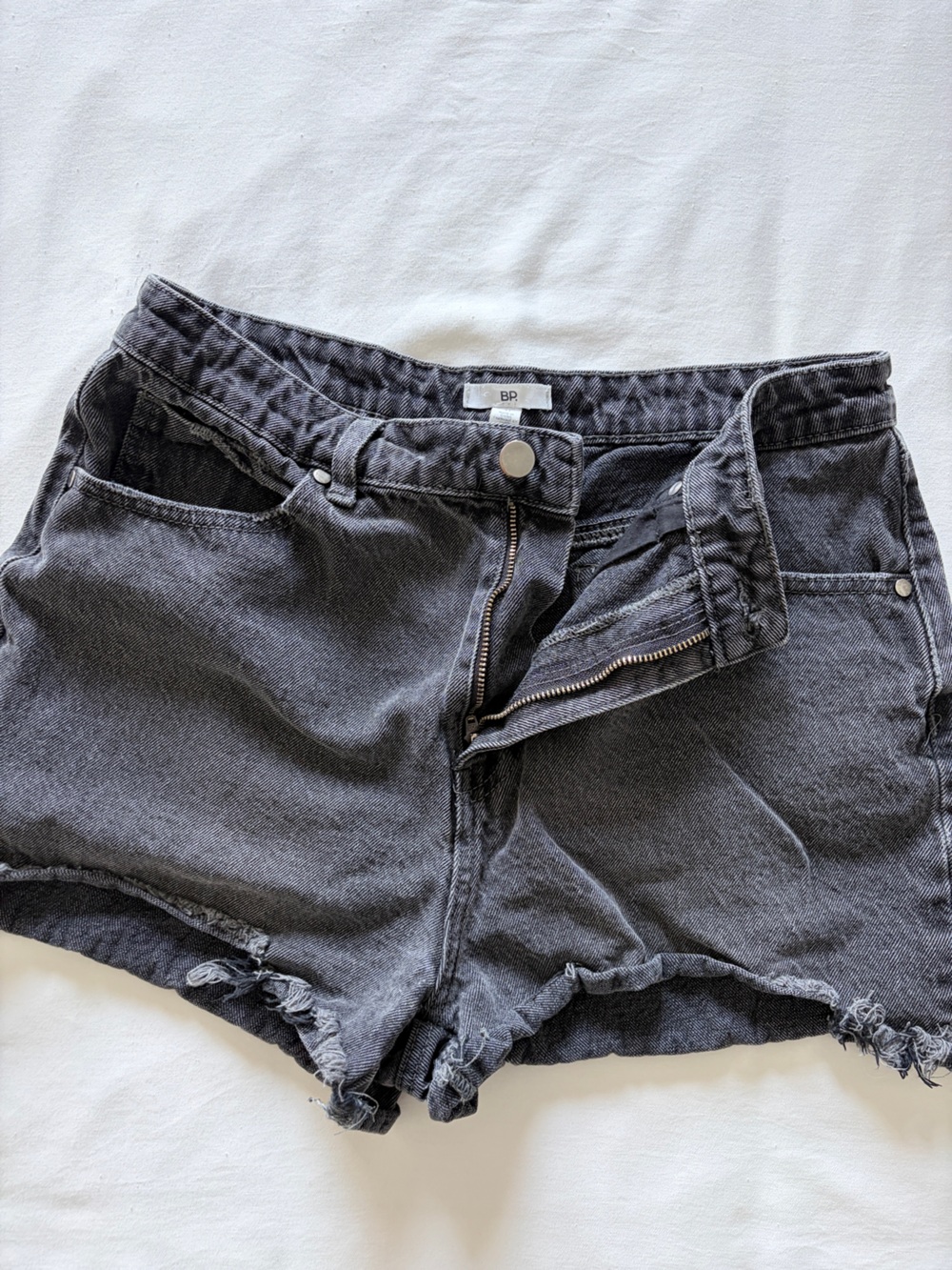 bp Black Washed Denim Cutoff Shorts